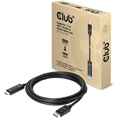Club 3D CAC-1087 DisplayPort 1.4 na HDMI 4K120Hz lub 8K60Hz HDR10 kabel 3 m szt./szt. Club 3D CAC-1087 DisplayPort 1.4 na HDMI 4K120Hz lub 8K60Hz HDR10 kabel 3 m szt./szt.