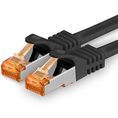 1aTTack.de 1x 15m czarny Cat7 Cat 7 Ethernet Kabel sieciowy 10 GB/s SFTP RJ45 Ethernet LAN DSL Router Modem 1aTTack.de 1x 15m czarny Cat7 Cat 7 Ethernet Kabel sieciowy 10 GB/s SFTP RJ45 Ethernet LAN DSL Router Modem