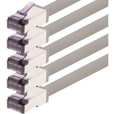 1aTTack.de 2m CAT6a Superflex- Ethernet Gigabit LAN kabel sieciowy RJ45 CAT6 A kabel krosowy 10000 Mbit s SFTP PIMF 500 MHz kompatybilny z CAT6 CAT5 szary 5 sztuk 1aTTack.de 2m CAT6a Superflex- Ethernet Gigabit LAN kabel sieciowy RJ45 CAT6 A kabel krosowy 10000 Mbit s SFTP PIMF 500 MHz kompatybilny z CAT6 CAT5 szary 5 sztuk