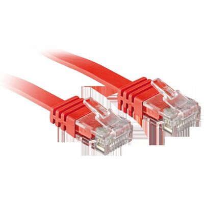 Lindy 47512 Cat.6 płaski kabel łaty nieekranowany czerwony 2 m Lindy 47512 Cat.6 płaski kabel łaty nieekranowany czerwony 2 m