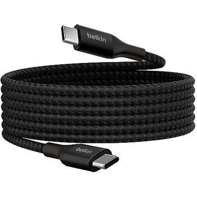 Belkin BoostCharge Kabel zasilania USB-C-USB-C, szybkie ładowanie Power Delivery 240 W, certyfikat USB-IF, zgodny z urządzeniami MacBook Pro, iPhone 15, Chromebook, Galaxy, iPad i innymi, 2 m, czarny Belkin BoostCharge Kabel zasilania USB-C-USB-C, szybkie ładowanie Power Delivery 240 W, certyfikat USB-IF, zgodny z urządzeniami MacBook Pro, iPhone 15, Chromebook, Galaxy, iPad i innymi, 2 m, czarny
