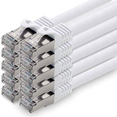 1aTTack.de 3,0 m biały 10 sztuk CAT.7 kabel sieciowy SFTP PIMF LSZH kabel Gigabit Lan 10 Gb s surowy kabel Cat7 ze złączem RJ45 Cat6a kompatybilny z CAT5 CAT6 cat7 cat8 1aTTack.de 3,0 m biały 10 sztuk CAT.7 kabel sieciowy SFTP PIMF LSZH kabel Gigabit Lan 10 Gb s surowy kabel Cat7 ze złączem RJ45 Cat6a kompatybilny z CAT5 CAT6 cat7 cat8