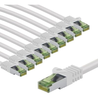 goobay 66593 CAT8.1 kabel sieciowy w zestawie po 10 szt./kabel krosowy ekranowany S/FTP/CU Ethernet, PiMF, LSZH, OFC/Cat 8.1 kabel z 40 Gbits/biały / 10 x 2 m goobay 66593 CAT8.1 kabel sieciowy w zestawie po 10 szt./kabel krosowy ekranowany S/FTP/CU Ethernet, PiMF, LSZH, OFC/Cat 8.1 kabel z 40 Gbits/biały / 10 x 2 m