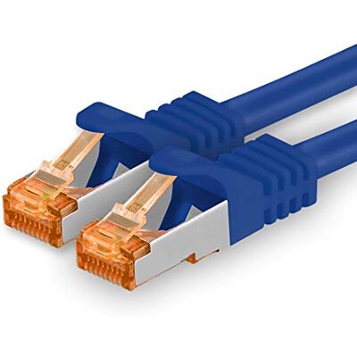 1aTTack.de 20 m Cat.7 kabel sieciowy niebieski 1 sztuka Gigabit Ethernet LAN kabel 10000 Mbit s kabel krosowy Cat7 kabel S FTP PIMF ekranowanie LSZH Cat.7 kabel surowy Rj45 wtyczka Cat 6a 1 x 20 metrów 1aTTack.de 20 m Cat.7 kabel sieciowy niebieski 1 sztuka Gigabit Ethernet LAN kabel 10000 Mbit s kabel krosowy Cat7 kabel S FTP PIMF ekranowanie LSZH Cat.7 kabel surowy Rj45 wtyczka Cat 6a 1 x 20 metrów