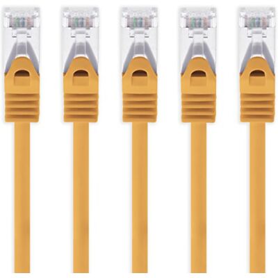 1aTTack.de 0,5 m pomarańczowy 5 sztuk Cat7 kabel sieciowy SFTP kabel krosowy długi kabel surowy 10 GB/s 500 MHz konfekcjonowany z 2 wtyczkami RJ45 Cat 6a 1aTTack.de 0,5 m pomarańczowy 5 sztuk Cat7 kabel sieciowy SFTP kabel krosowy długi kabel surowy 10 GB/s 500 MHz konfekcjonowany z 2 wtyczkami RJ45 Cat 6a