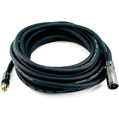 Monoprice Kabel XLR do RCA 7,62 m (65 cm) męski/męski, 16 AWG przewody miedziane bez tlenu, pozłacane złącza seria Premier Monoprice Kabel XLR do RCA 7,62 m (65 cm) męski/męski, 16 AWG przewody miedziane bez tlenu, pozłacane złącza seria Premier