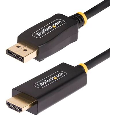 StarTech Kabel przejściowy DisplayPort na HDMI, 4K 60 Hz z HDR, DP na HDMI 2.0b, aktywny konwerter wideo StarTech Kabel przejściowy DisplayPort na HDMI, 4K 60 Hz z HDR, DP na HDMI 2.0b, aktywny konwerter wideo