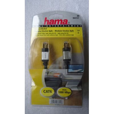 Hama Cat6 kabel sieciowy wtyczka modułowa 8p8c wtyczka modułowa 8p8c, 3 m Hama Cat6 kabel sieciowy wtyczka modułowa 8p8c wtyczka modułowa 8p8c, 3 m