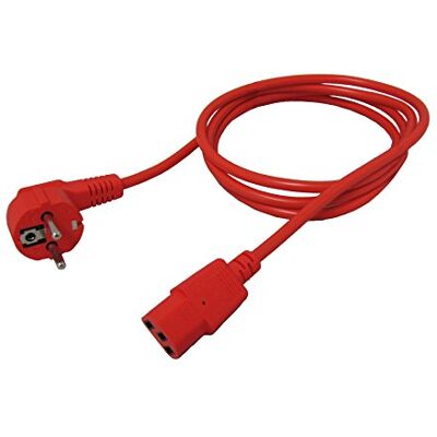 ROLINE Kabel sieciowy, proste gniazdo IEC, czerwony, 1,8 m ROLINE Kabel sieciowy, proste gniazdo IEC, czerwony, 1,8 m
