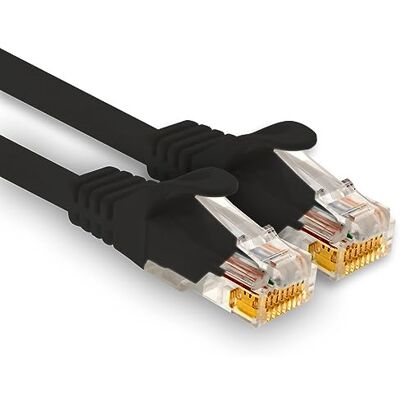 1aTTack.de Kabel sieciowy Cat7 o długości 25 m (1 sztuka, czarny) 1aTTack.de Kabel sieciowy Cat7 o długości 25 m (1 sztuka, czarny)