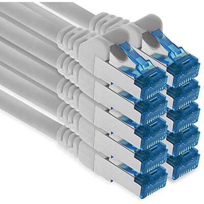 1aTTack.de Kabel sieciowy Cat6 0,5 m (10 sztuk biały) 1aTTack.de Kabel sieciowy Cat6 0,5 m (10 sztuk biały)
