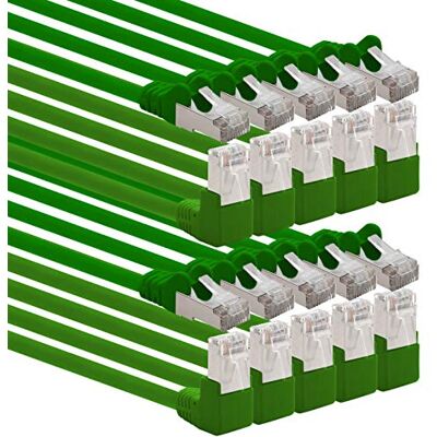 1aTTack.de 366163 Kabel sieciowy Cat.6 kąt 90 stopni 1m zielony 10 sztuk Kabel krosowy Cat6 (SFTP PIMF) 1000Mbit/s Złącze Rj 45-10 x 1m metr zielony 1aTTack.de 366163 Kabel sieciowy Cat.6 kąt 90 stopni 1m zielony 10 sztuk Kabel krosowy Cat6 (SFTP PIMF) 1000Mbit/s Złącze Rj 45-10 x 1m metr zielony