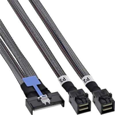 InLine MCIO x8 kabel adaptera na 2X MiniSAS-HD SFF-8643, 0,5 m InLine MCIO x8 kabel adaptera na 2X MiniSAS-HD SFF-8643, 0,5 m