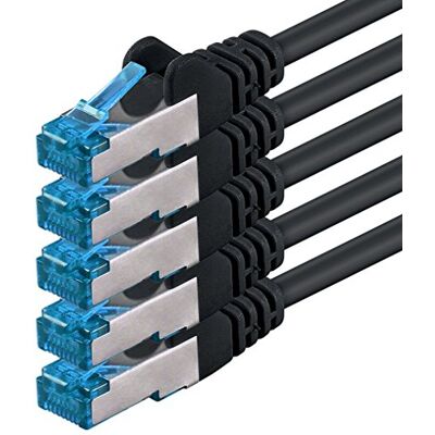 1aTTack.de 1aTTack 7,5 m Cat6 Cat6a Lan RJ45 8P8C 10Gbps kabel sieciowy czarny 5 sztuk 1aTTack.de 1aTTack 7,5 m Cat6 Cat6a Lan RJ45 8P8C 10Gbps kabel sieciowy czarny 5 sztuk