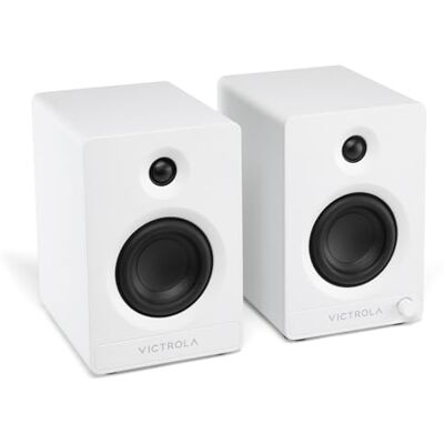 Victrola Tempo Głośniki półkowe Bluetooth – dźwięk wypełniający pomieszczenie, wejście Bluetooth, strumieniowanie wielu głośników za pomocą Auracast, wejście komputerowe USB-C, wejścia gramofonowe Victrola Tempo Głośniki półkowe Bluetooth – dźwięk wypełniający pomieszczenie, wejście Bluetooth, strumieniowanie wielu głośników za pomocą Auracast, wejście komputerowe USB-C, wejścia gramofonowe