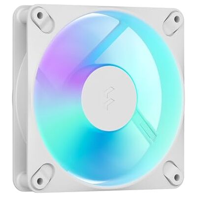 Fractal Design Dynamic 3 12 RGB White 120 mm PWM Fan – ARGB Gen 2 Lighting – Swept Blade Design – Daisy-Chainable Cable – Rifle Bearing Fractal Design Dynamic 3 12 RGB White 120 mm PWM Fan – ARGB Gen 2 Lighting – Swept Blade Design – Daisy-Chainable Cable – Rifle Bearing