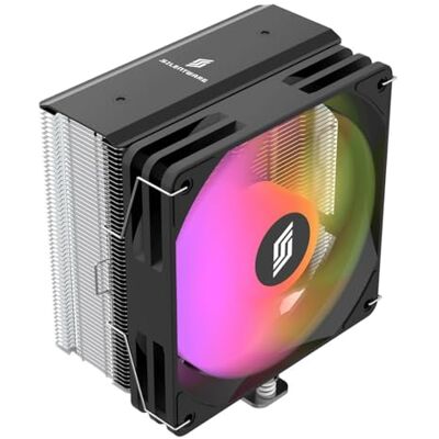 SILENTWARE Bora klimatyzator CPU, 120 mm, 5 rurek cieplnych Air Cooler, Cichy wentylator PWM z hydrołożyskiem, Oświetlenie A-RGB, TDP do 215 W, Kompatybilny z Intel LGA 115X/1200/1700 SILENTWARE Bora klimatyzator CPU, 120 mm, 5 rurek cieplnych Air Cooler, Cichy wentylator PWM z hydrołożyskiem, Oświetlenie A-RGB, TDP do 215 W, Kompatybilny z Intel LGA 115X/1200/1700