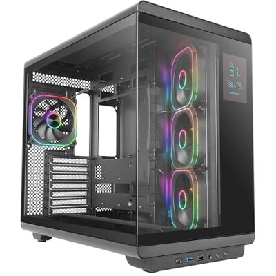 Mars Gaming MC-REVPRO, Obudowa PC ATX, Ekran LCD 4.3", Ciągłe Szkło Hartowane, 4 Wentylatory PWM ARGB, Chłodzenie Cieczą do 360mm, Kompatybilność z Płytami Głównymi z Odwróconym Złączem, USB-C, Czarny Mars Gaming MC-REVPRO, Obudowa PC ATX, Ekran LCD 4.3", Ciągłe Szkło Hartowane, 4 Wentylatory PWM ARGB, Chłodzenie Cieczą do 360mm, Kompatybilność z Płytami Głównymi z Odwróconym Złączem, USB-C, Czarny