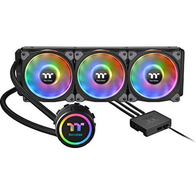 Thermaltake Floe DX 360 mm, podwójny pierścień LED, 16,8 miliona kolorów włączone oprogramowanie (TT RGB Plus/Alexa/Razer Chroma), AMD (AM5/AM4)/Intel (LGA 2066/1200), chłodziarka cieczy procesora AIO Thermaltake Floe DX 360 mm, podwójny pierścień LED, 16,8 miliona kolorów włączone oprogramowanie (TT RGB Plus/Alexa/Razer Chroma), AMD (AM5/AM4)/Intel (LGA 2066/1200), chłodziarka cieczy procesora AIO