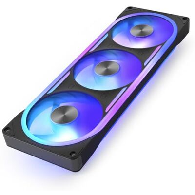 NZXT F360U Ultra RGB Single-Frame Fan 3x wentylator PWM 120 mm do obudowy PC Wielostrefowe RGB Cicha praca Łożysko FDB Kompatybilny z CAM Czarny NZXT F360U Ultra RGB Single-Frame Fan 3x wentylator PWM 120 mm do obudowy PC Wielostrefowe RGB Cicha praca Łożysko FDB Kompatybilny z CAM Czarny
