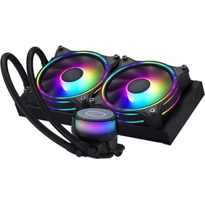 Cooler Master MasterLiquid ML240 Illusion Chłodnica Wodna CPU Wodny System Chłodzenia AIO, Pompa 3.Gen., 2 Wentylatory ARGB Halo 120mm, Radiator 240mm, Dołączony Kontroler ARGB, Zgodna z AMD i Intel Cooler Master MasterLiquid ML240 Illusion Chłodnica Wodna CPU Wodny System Chłodzenia AIO, Pompa 3.Gen., 2 Wentylatory ARGB Halo 120mm, Radiator 240mm, Dołączony Kontroler ARGB, Zgodna z AMD i Intel