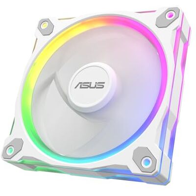 Asus Prime MR120 ARGB Reverse Single Pack White Edition, wentylator PWM 120 mm, 20 LED ARGB, prędkość wentylatora 1600 obr./min, przepływ powietrza 58 CFM, grubość ramy 28 mm, Aura Sync Asus Prime MR120 ARGB Reverse Single Pack White Edition, wentylator PWM 120 mm, 20 LED ARGB, prędkość wentylatora 1600 obr./min, przepływ powietrza 58 CFM, grubość ramy 28 mm, Aura Sync