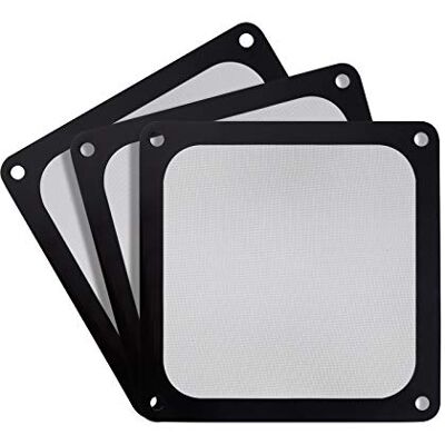 Silverstone Technology Zestaw: 3X SST-FF123B osłona wentylatora 120 mm z bardzo drobnym filtrem przeciwpyłowym, montaż na magnes, czarny, SST-FF123B (3 sztuki) Silverstone Technology Zestaw: 3X SST-FF123B osłona wentylatora 120 mm z bardzo drobnym filtrem przeciwpyłowym, montaż na magnes, czarny, SST-FF123B (3 sztuki)