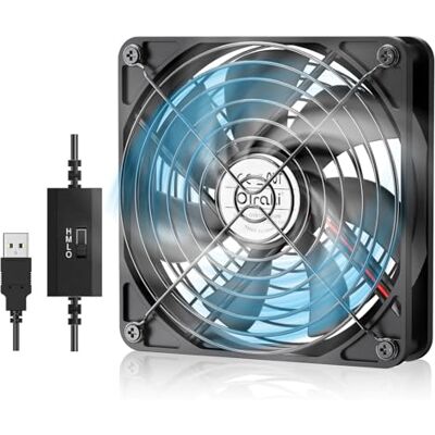 OTraki 120mm USB Wentylator z 3 regulowanymi prędkościami, Wentylator Przenośny PC Wentylator PC 5V, Wentylatory Chłodnicy Do Laptopa/TV Box PS5/PS4 OTraki 120mm USB Wentylator z 3 regulowanymi prędkościami, Wentylator Przenośny PC Wentylator PC 5V, Wentylatory Chłodnicy Do Laptopa/TV Box PS5/PS4