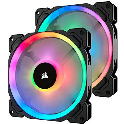 Corsair LL Series, wentylator PWM LL120 RGB 120 mm z podświetleniem RGB w dwóch obwodach — 1 szt Corsair LL Series, wentylator PWM LL120 RGB 120 mm z podświetleniem RGB w dwóch obwodach — 1 szt