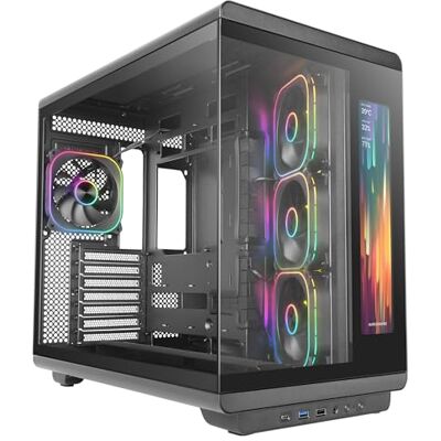 Mars Gaming MC-REVMAX, Obudowa PC ATX, Ekran IPS 11.8", Ciągłe Szkło Hartowane, 4 Wentylatory PWM ARGB, Chłodzenie Cieczą do 360mm, Kompatybilna z Płytami Głównymi z Odwróconym Złączem, USB-C, Czarny Mars Gaming MC-REVMAX, Obudowa PC ATX, Ekran IPS 11.8", Ciągłe Szkło Hartowane, 4 Wentylatory PWM ARGB, Chłodzenie Cieczą do 360mm, Kompatybilna z Płytami Głównymi z Odwróconym Złączem, USB-C, Czarny