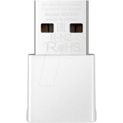MERCUSYS Adapter USB TP-Link MA30N AC1300Mbps, karta sieciowa, karta Nano, Dual Band, USB 2.0, WPA3, Plug & Play, Windows 11/10 MERCUSYS Adapter USB TP-Link MA30N AC1300Mbps, karta sieciowa, karta Nano, Dual Band, USB 2.0, WPA3, Plug & Play, Windows 11/10