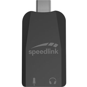 Speedlink VIGO USB-C – zewnętrzna karta dźwiękowa Adapter USB z wejściem mikrofonowym i słuchawkowym, USB do gniazda jack 3,5 mm, PC/PS5/Switch2/Switch, czarny Speedlink VIGO USB-C – zewnętrzna karta dźwiękowa Adapter USB z wejściem mikrofonowym i słuchawkowym, USB do gniazda jack 3,5 mm, PC/PS5/Switch2/Switch, czarny