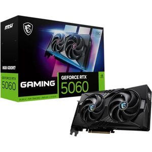 MSI Karta graficzna GeForce RTX 5060 8G GAMING OC 8 GB GDDR7 (28 Gb/s/128-bit), PCIe 5.0 HDMI 2.1b, 3 x DisplayPort 2.1b MSI Karta graficzna GeForce RTX 5060 8G GAMING OC 8 GB GDDR7 (28 Gb/s/128-bit), PCIe 5.0 HDMI 2.1b, 3 x DisplayPort 2.1b