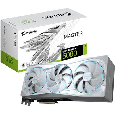 Gigabyte AORUS GeForce RTX 5080 MASTER ICE 16G karta graficzna 16 GB GDDR7, 256bit, PCI-E 5.0, 2805 MHz Core Clock, 3 x DP 2.1a, 1 x HDMI 2.1b, NVIDIA DLSS 4, GV-N5080AORUSM ICE-16GD Gigabyte AORUS GeForce RTX 5080 MASTER ICE 16G karta graficzna 16 GB GDDR7, 256bit, PCI-E 5.0, 2805 MHz Core Clock, 3 x DP 2.1a, 1 x HDMI 2.1b, NVIDIA DLSS 4, GV-N5080AORUSM ICE-16GD