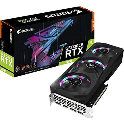 Gigabyte AORUS GeForce RTX 3060 Elite 12GB V2 LHR Grafikkarte, GV-N3060AORUS E-12GD V2 Gigabyte AORUS GeForce RTX 3060 Elite 12GB V2 LHR Grafikkarte, GV-N3060AORUS E-12GD V2