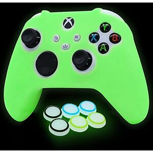HLRAO Świecąca w ciemności silikonowa osłona do kontrolera Xbox Series X, antypoślizgowa miękka gumowa osłona do kontrolera Xbox Series S z 6 nakładkami na kciuk świecąca w ciemności. HLRAO Świecąca w ciemności silikonowa osłona do kontrolera Xbox Series X, antypoślizgowa miękka gumowa osłona do kontrolera Xbox Series S z 6 nakładkami na kciuk świecąca w ciemności.