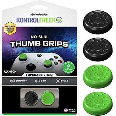 KontrolFreek Antypoślizgowe uchwyty na kciuki, kontroler Xbox One i Xbox Series X, 4 sztuki, zielony/czarny KontrolFreek Antypoślizgowe uchwyty na kciuki, kontroler Xbox One i Xbox Series X, 4 sztuki, zielony/czarny