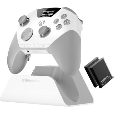 SteelSeries Aeon Pro Bezprzewodowy kontroler do konsoli Xbox, PC i urządzeń mobilnych Biały Stacja dokująca QuickSwitch dla Xbox i PC, 2 baterie Infinite Power SteelSeries Aeon Pro Bezprzewodowy kontroler do konsoli Xbox, PC i urządzeń mobilnych Biały Stacja dokująca QuickSwitch dla Xbox i PC, 2 baterie Infinite Power