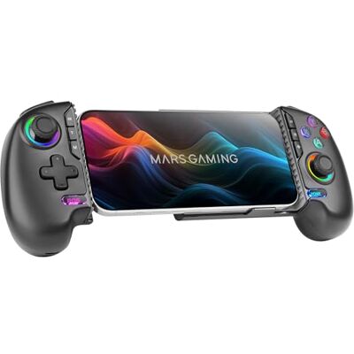 Mars Gaming MGPXPRO, Gamepad Bluetooth 5.0 2w1, uchwyt na smartfon do 7", joysticki i spusty magnetyczne Hall Effect, przyciski makro i turbo, PS4 Switch Switch 2 PC Android iOS 13.0+, czarny Mars Gaming MGPXPRO, Gamepad Bluetooth 5.0 2w1, uchwyt na smartfon do 7", joysticki i spusty magnetyczne Hall Effect, przyciski makro i turbo, PS4 Switch Switch 2 PC Android iOS 13.0+, czarny