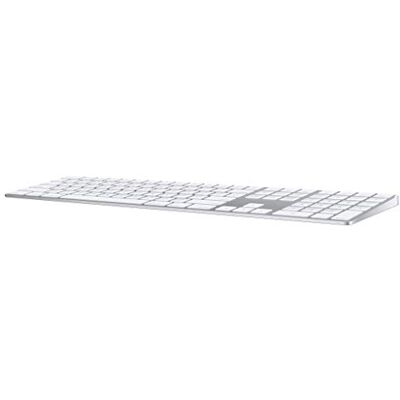 Apple Klawiatura Magic Keyboard z polem numerycznym: Bluetooth i akumulator do wielokrotnego ładowania. Działa z komputerem Mac, iPadem lub iPhonem; niemiecka, srebrna Apple Klawiatura Magic Keyboard z polem numerycznym: Bluetooth i akumulator do wielokrotnego ładowania. Działa z komputerem Mac, iPadem lub iPhonem; niemiecka, srebrna