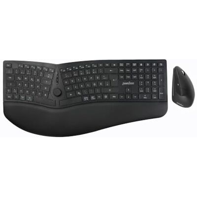 Perixx Periduo-614DE Bezprzewodowa, cicha, ergonomiczna klawiatura i pionowa kombinacja myszy regulowana podpórka pod nadgarstek klawisze nożycowe typu X funkcja ładowania układ QWERTZ Perixx Periduo-614DE Bezprzewodowa, cicha, ergonomiczna klawiatura i pionowa kombinacja myszy regulowana podpórka pod nadgarstek klawisze nożycowe typu X funkcja ładowania układ QWERTZ
