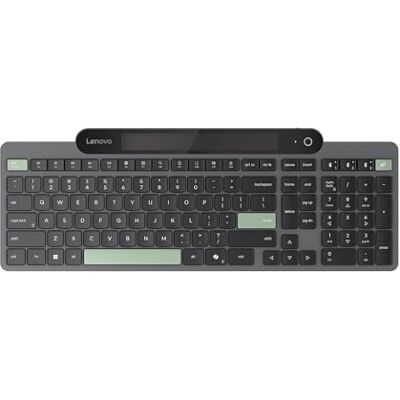 IBM Klawiatura Bluetooth samoładująca połączenie z wieloma urządzeniami, zasilanie światłem otoczenia, cichy układ, SuperCap + USB-C, 95% tworzywo sztuczne z recyklingu czarna IBM Klawiatura Bluetooth samoładująca połączenie z wieloma urządzeniami, zasilanie światłem otoczenia, cichy układ, SuperCap + USB-C, 95% tworzywo sztuczne z recyklingu czarna