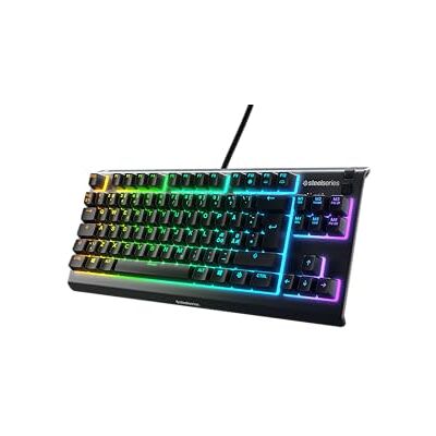 SteelSeries Apex 3 TKL RGB Gaming Keyboard Kompaktowa e-sportowa obudowa bez części numerycznej 8-strefowe podświetlenie RGB Nordycki układ QWERTY Czarna SteelSeries Apex 3 TKL RGB Gaming Keyboard Kompaktowa e-sportowa obudowa bez części numerycznej 8-strefowe podświetlenie RGB Nordycki układ QWERTY Czarna