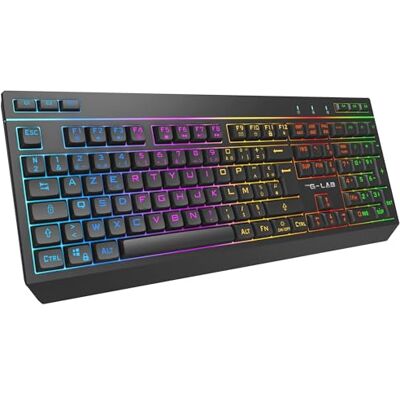 THE G-LAB KEYZ Tungsten EX Cicha klawiatura membranowa do gier AZERTY FR Tryb potrójny (2,4 GHz, BT, przewodowy) RGB i makra Dedykowane oprogramowanie Klawiatura gamingowa PC/PS4/PS5 THE G-LAB KEYZ Tungsten EX Cicha klawiatura membranowa do gier AZERTY FR Tryb potrójny (2,4 GHz, BT, przewodowy) RGB i makra Dedykowane oprogramowanie Klawiatura gamingowa PC/PS4/PS5