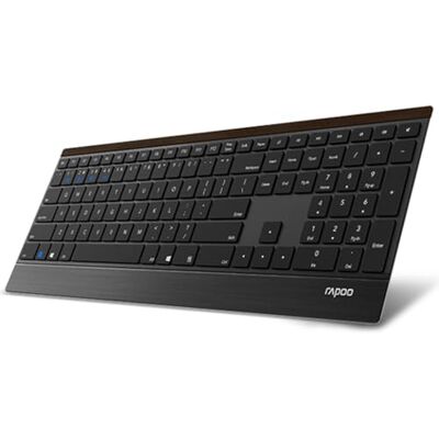 Rapoo E9500M Klawiatura Bezprzewodowa Multi-Mode, Bluetooth, Komputerowa, USB, klawisze multimedialne, blok numeryczny, stabilne połączenie 2.4GHz, aluminiowa konstrukcja, Czarna Rapoo E9500M Klawiatura Bezprzewodowa Multi-Mode, Bluetooth, Komputerowa, USB, klawisze multimedialne, blok numeryczny, stabilne połączenie 2.4GHz, aluminiowa konstrukcja, Czarna