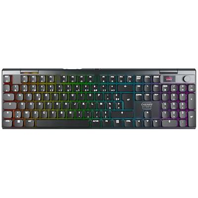 CHERRY XTRFY MX 10.1 Wireless, Mechaniczna Płaska Klawiatura Dla Graczy, Układ Francuski (AZERTY), Funkcja Multi-Device, Przełączniki MX LP 2.0 RED, Czarny CHERRY XTRFY MX 10.1 Wireless, Mechaniczna Płaska Klawiatura Dla Graczy, Układ Francuski (AZERTY), Funkcja Multi-Device, Przełączniki MX LP 2.0 RED, Czarny