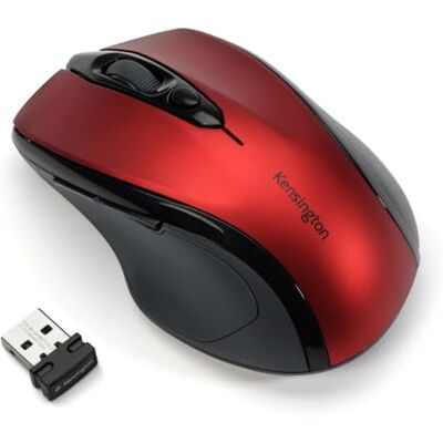 Kensington , Bezprzewodowa Mysz Pro Fit® Średniej Wielkości, Kolor Rubinowa Czerwień (K72422WW) Kensington , Bezprzewodowa Mysz Pro Fit® Średniej Wielkości, Kolor Rubinowa Czerwień (K72422WW)