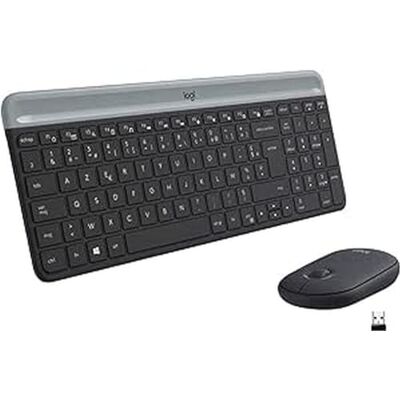 Logitech MK470 Slim Bezprzewodowa klawiatura & Mysz Combo FRA AZERTY AZERTY francuski układ czarny Logitech MK470 Slim Bezprzewodowa klawiatura & Mysz Combo FRA AZERTY AZERTY francuski układ czarny
