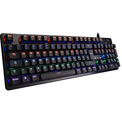 THE G-LAB Keyz Carbon V3 mechaniczna klawiatura gamingowa QWERTZ Blue Switches wielokolorowa klawiatura LED do gier z podświetleniem, Anti-Ghosting – PC/PS4/PS5/Xbox One/Xbox Series X nowa 2022 THE G-LAB Keyz Carbon V3 mechaniczna klawiatura gamingowa QWERTZ Blue Switches wielokolorowa klawiatura LED do gier z podświetleniem, Anti-Ghosting – PC/PS4/PS5/Xbox One/Xbox Series X nowa 2022