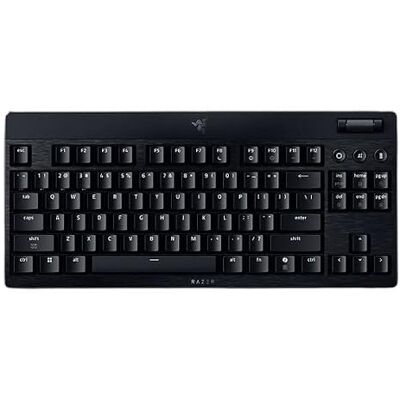 Razer BlackWidow V4 Tenkeyless HyperSpeed Low Profil bezprzewodowa klawiatura do gier Hot-Swap (HyperSpeed Wireless & BT, Hot-Swap, wielofunkcyjny pokrętło i przyciski funkcyjne), pomarańczowy Razer BlackWidow V4 Tenkeyless HyperSpeed Low Profil bezprzewodowa klawiatura do gier Hot-Swap (HyperSpeed Wireless & BT, Hot-Swap, wielofunkcyjny pokrętło i przyciski funkcyjne), pomarańczowy